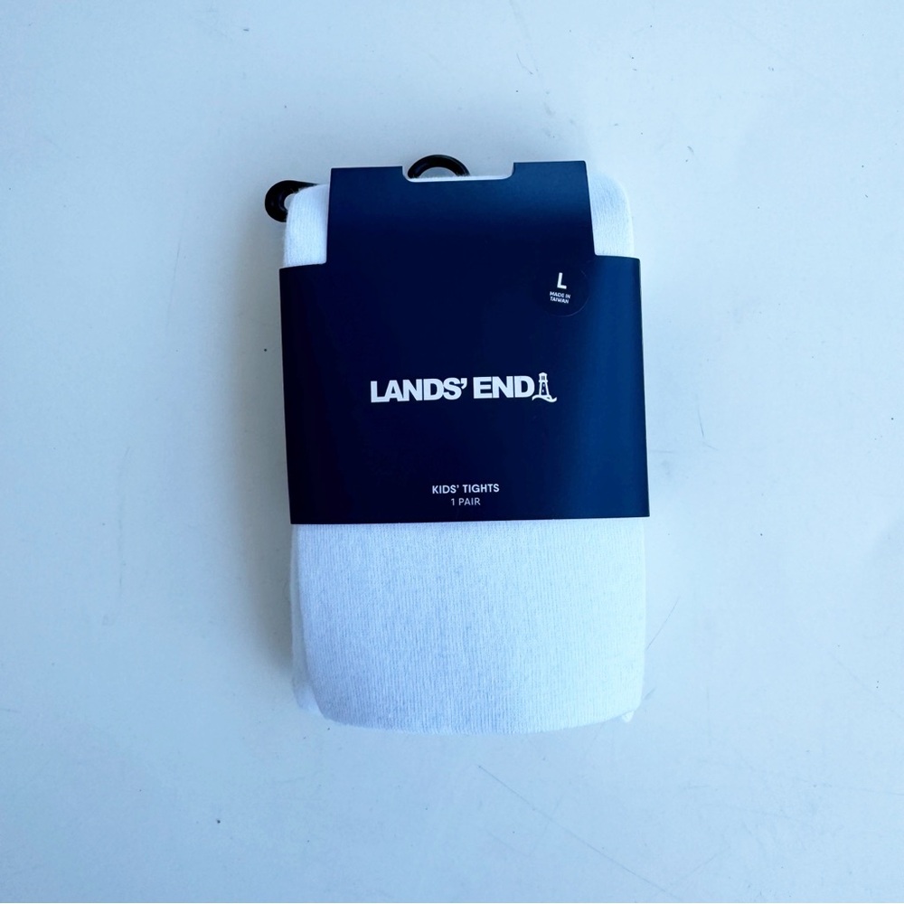 Lands' End White Tights - NWT
